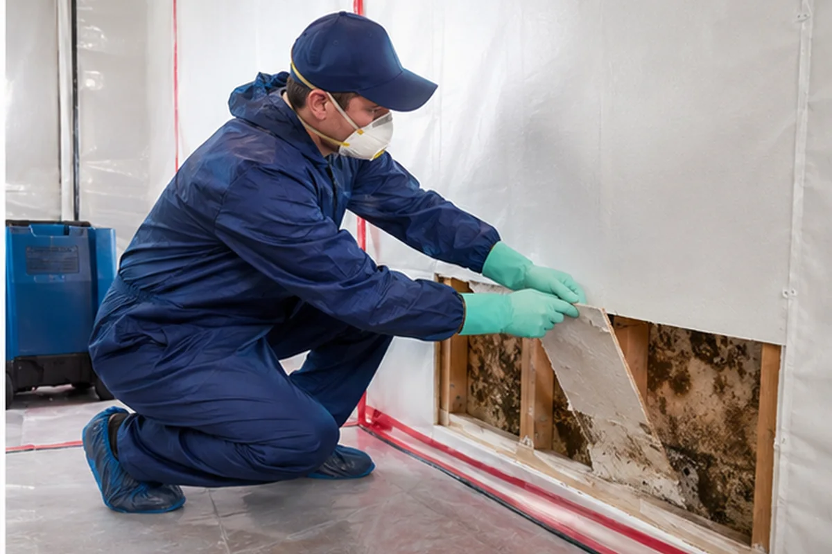 Jacksonville mold remediation scope review beside a controlled containment boundary